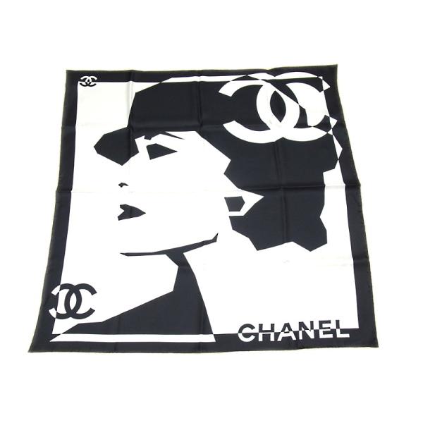 vintage CHANEL COCOロゴ総柄スカーフ　ノベルティ(美品) ai-tdc-001079-4e-1.jpg