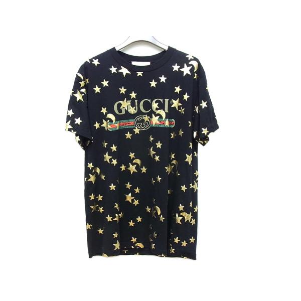 現行　GUCCI グッチ　半袖　Tシャツ　サイズS 星　スター　ロゴ　メンズ グッチ GUCCI 20SS STARS AND MOON Tシャツ カットソー 半袖