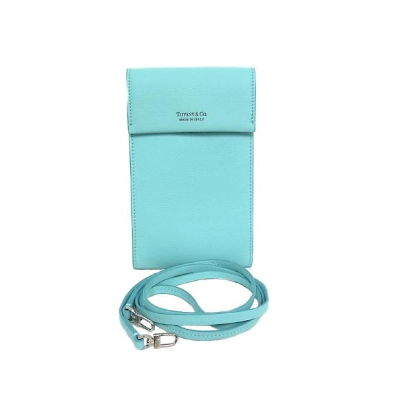 ■未使用■　ティファニー ミニショルダー ポーチ 巾着 ソフト レザー ティファニーブルー 箱 【292293】5 Tiffany & Co. - □未使用□ ティファニー ミニショルダー ポーチ 巾着