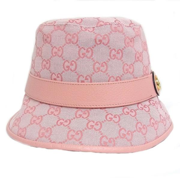 GUCCI（グッチ） 帽子 ハット ピンク GGキャンバス バケットハット