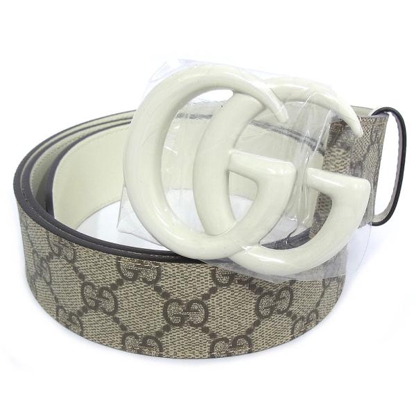 GUCCI（グッチ） ベルト GGスプリームキャンバス レザー GG柄 ベージュ