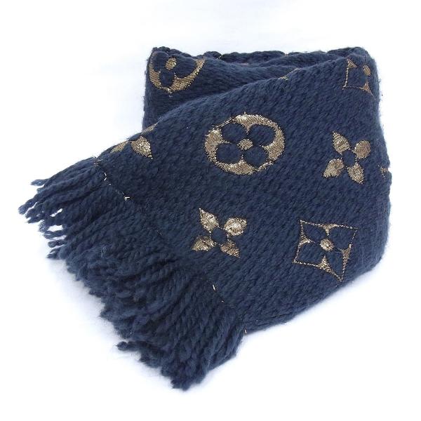 ルイヴィトン限定エシャルプ ロゴマニア シャイン マフラー M70815美品 ルイヴィトン限定エシャルプ ロゴマニア シャイン マフラー M70815美品