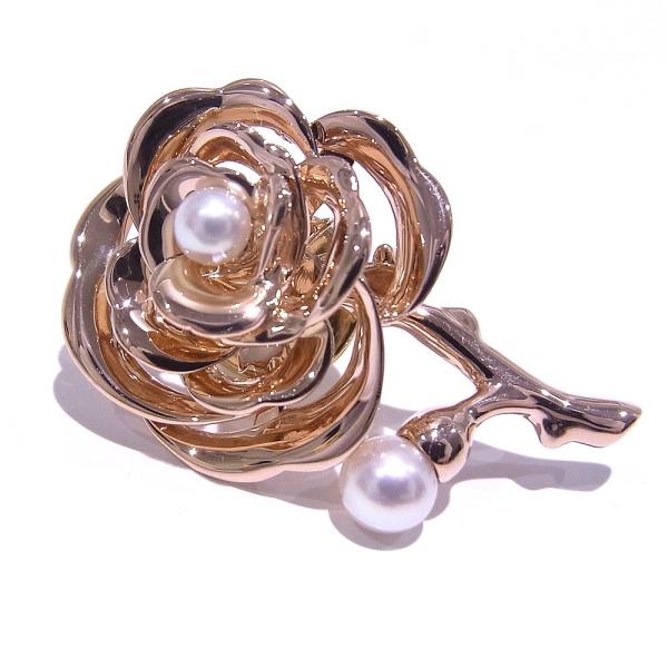 美品　ミキモト　花束ブローチ ミキモト(MIKIMOTO)ミキモト フラワー ダイヤ ブローチ ブローチ