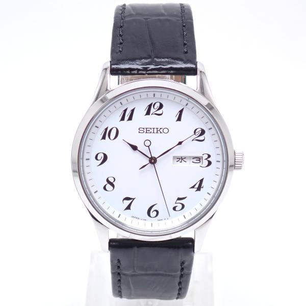 SEIKO（セイコー）ソーラー腕時計 V158-HAC0 鉄道時計デザイン SEIKO（セイコー） ソーラー 鉄道時計オマージュ腕時計 メンズ V158