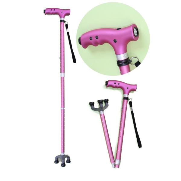 長さは最短690mmから最長890mmまで9段階で調整、折りたたんで収納可能。仕舞寸法40cm　重量457g    支柱部はアルミ、ハンドル部分はABS樹脂製。    照明には高輝度LEDを採用。モニター用のアルカリ単4電池2本付属。   ...