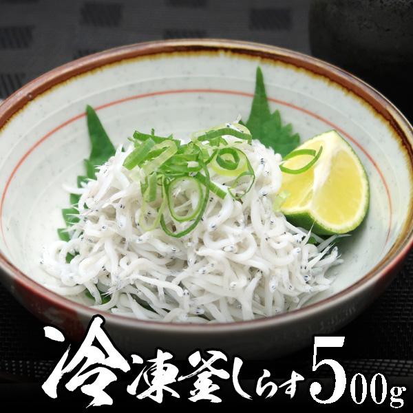 送料無料 冷凍 静岡県遠州灘産釜揚げしらす 100g 5個（計500g）無添加 無着色 北海道、沖縄へは700円加算 秋のグルメ 敬老の日 お彼岸 感謝の贈り物 魚介類