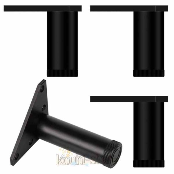 4個 高さ調節 家具脚 黒 家具足 6cm-40cm テーブル脚 ソファ脚 交換 アルミ合金 diy 置き換え足 サポート脚 ソファー足 テーブル 継足 キャビネット足