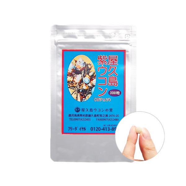 紫ウコンの300粒です。１日10粒程度を目安に２〜３回に分けて、水又はお湯でお召し上がりください。高温多湿の所は避け、常温で保存してください。屋久島ウコンの里では、豊富な水と土づくりにこだわり、ウコン栽培から製造・ウコン粉末、粒づくりに至る...
