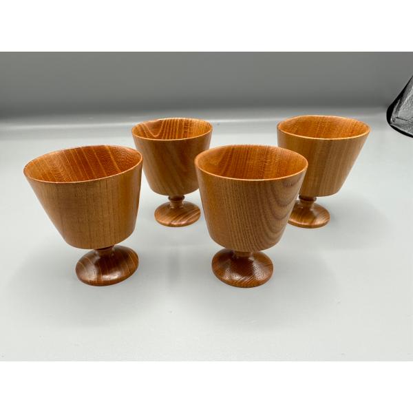けやき ミニワインカップ 4個セット 送料無料 : 屋久杉専門店太宰府
