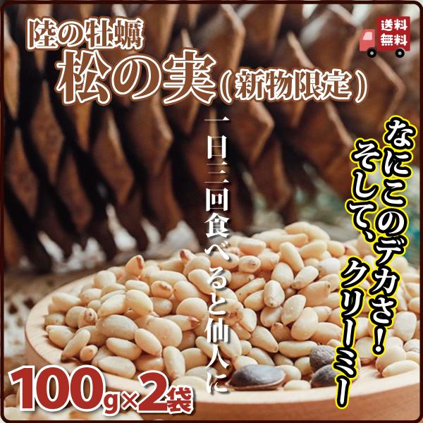 松の実 大粒 100g×2袋 お徳用 クリーミー 新物限定 とれとれの大粒