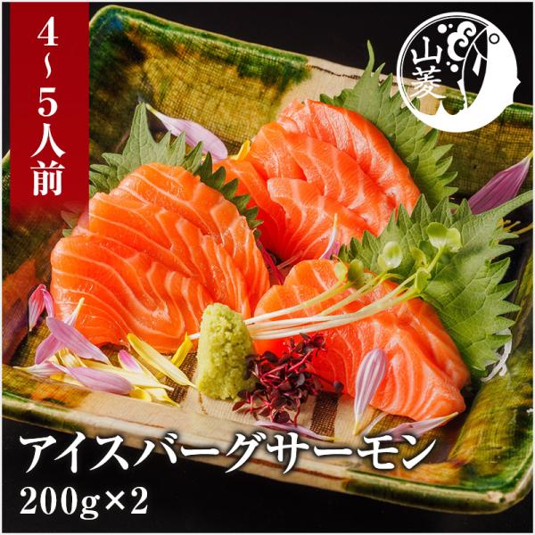 アイスバーグサーモン ノルウェー産 ワンフローズン 切り身 個包装 生食用 200g×2