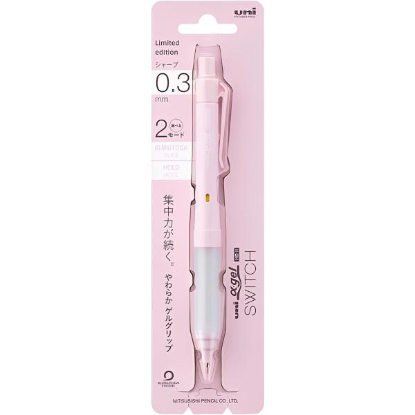三菱鉛筆クルトガαゲルスイッチ数量限定カラー　M3-1009GG1Pチークピンク　芯径０．３ｍｍ　メール便送料￥２００