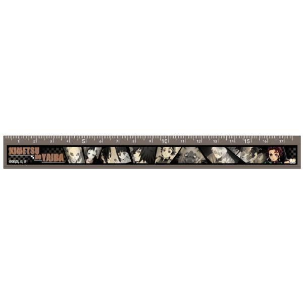 文具メーカー　サンスター文具より発売の正規商品です。本体サイズ　Ｗ１８０Ｈ２０Ｄ２ｍｍパッケージ　ＰＰ袋Ｂ５ノートサイズ対応　１５ｃｍより少し長い！端から測れる１７．５ｃｍ定規　アニメ前半の名場面がモノクロで描かれたおしゃれな定規。炭治郎　...