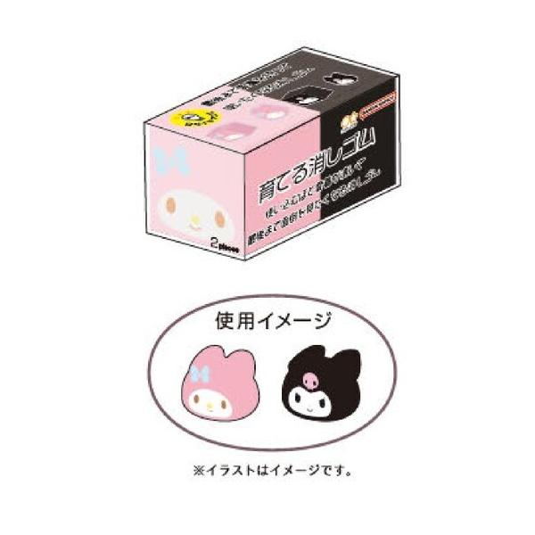 サンスター文具　育てる消しゴム2個入　マイメロディ＆クロミ　S4221206　メール便可