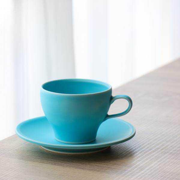 カップ&ソーサー ティーカップ 陶器 トルコブルー コーヒーカップ