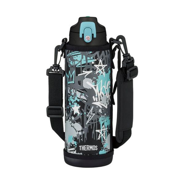 【在庫限り】THERMOS　サーモスFJJ-1001WF　BKAQ　真空断熱2wayボトル　1000ml　ブラックアクア　FJJ1001WF　BKAQ 446