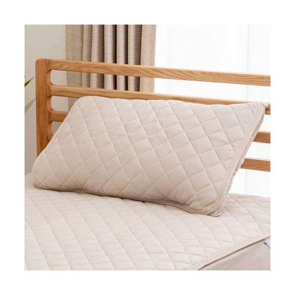 【在庫限り】ヤマダオリジナル　麻混紡素材ピローパッド　アイボリー　麻　再生繊維リヨセルの混紡素材 449