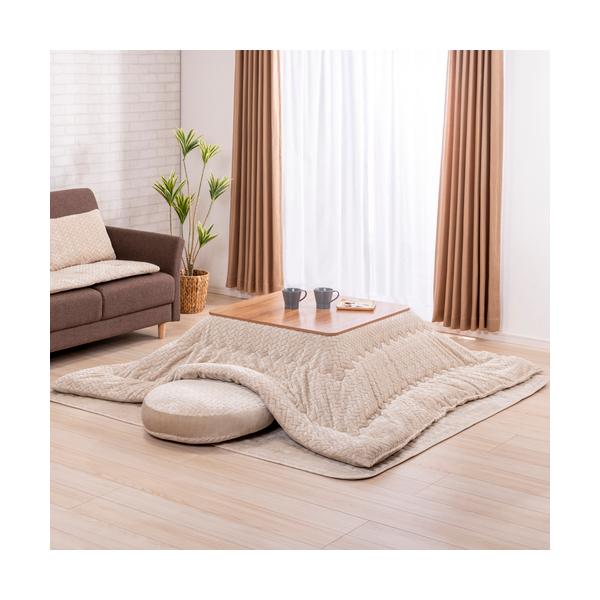 【在庫限り】冬物処分[正方形190X190]ヤマダオリジナル　あったか消臭こたつ布団　ベージュ　速攻消臭（中わた）・３大消臭（中わた）・抗菌防臭（表地） 449