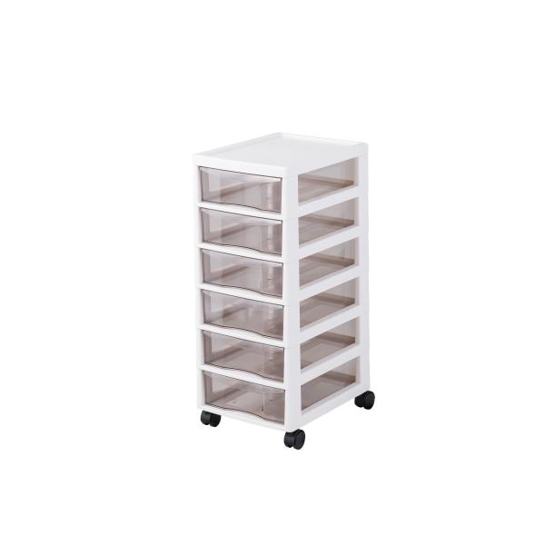 他サイト： 収納用品 アプロス A4深6段 アイボリー 幅270×奥行345×高さ648ｍmの商品画像