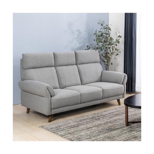 ヤマダオリジナル 3人用ソファ 「YS130044LGY3Pヌノ」 幅175cm ライト