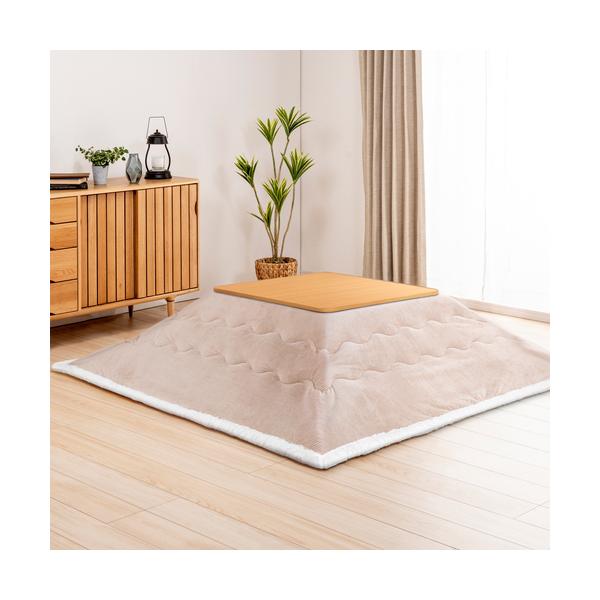 【在庫限り】［正方形:約190ｘ190cm］ヤマダオリジナル　蓄熱こたつ布団　ベージュ 449