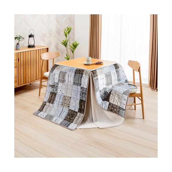 【在庫限り】［正方形:約236ｘ236cm］ヤマダオリジナル　吸湿発熱ダイニングこたつ掛布団　HOT　STYLE　ギャッベ 449