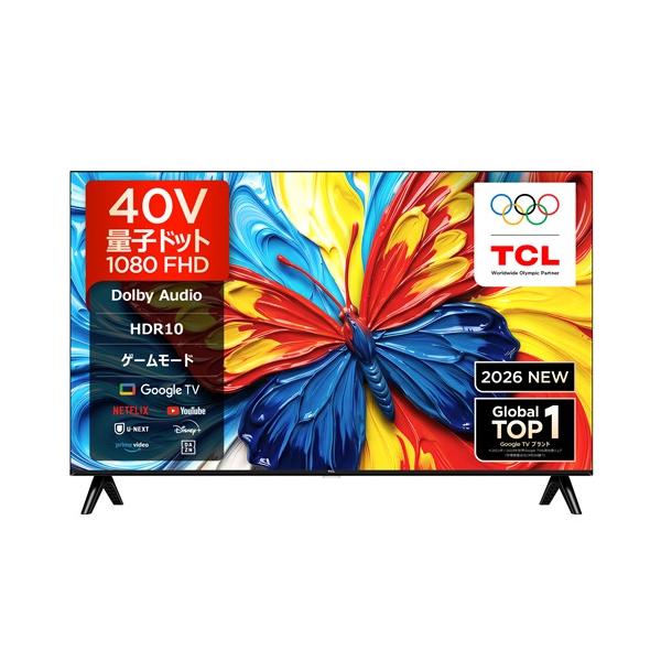 TCL 40S5L 40V型 フルハイビジョン 2K 量子ドット GoogleTV 液晶テレビ  地上デジ・BSデジタル／110度CSデジタルチューナー内蔵