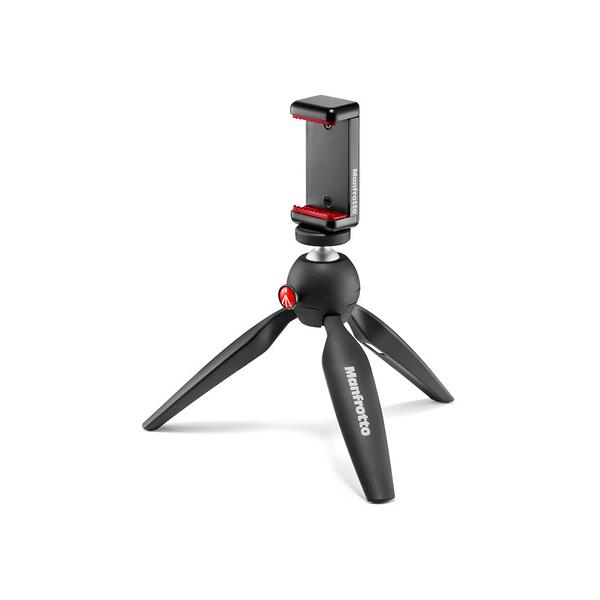 Manfrotto MKPIXICLMII-BK PIXI MII Smart ミニ三脚+スマホアダプターキット 1kg未満ミラーレスカメラ対応 ブラック