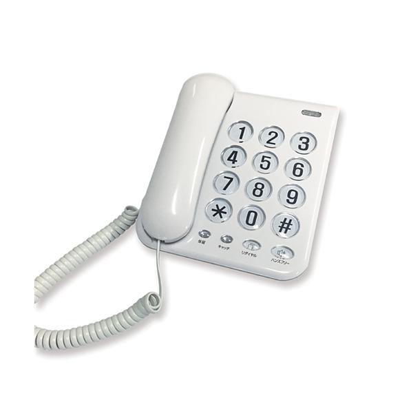 電話機 固定電話機 本体 シンプルフォン ホワイト カシムラ NSS-07 キャッチホン対応