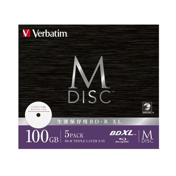 Verbatim DBR100YMDP5V2 BD-R XLデータ用M-DISC 100GB  120