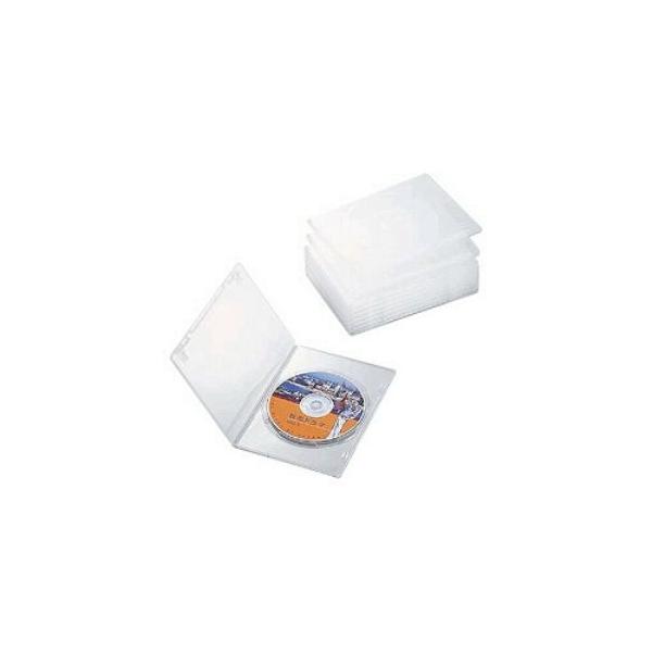ケース　エレコム　CD　DVD　CCD-DVDS03CR　スリムDVDトールケース　1枚収納　クリアー　10ケース入り 131