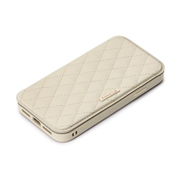 PGA PG-21NGF08IV iPhone 13 Pro�p �K���X�t���b�v�P�[�X Premium Style �L���e�B���O���A�C�{���[