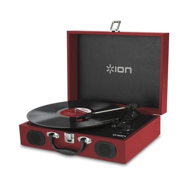 他サイト： ION AUDIO Vinyl Transport／Red ポータブルレコードプレーヤーの商品画像
