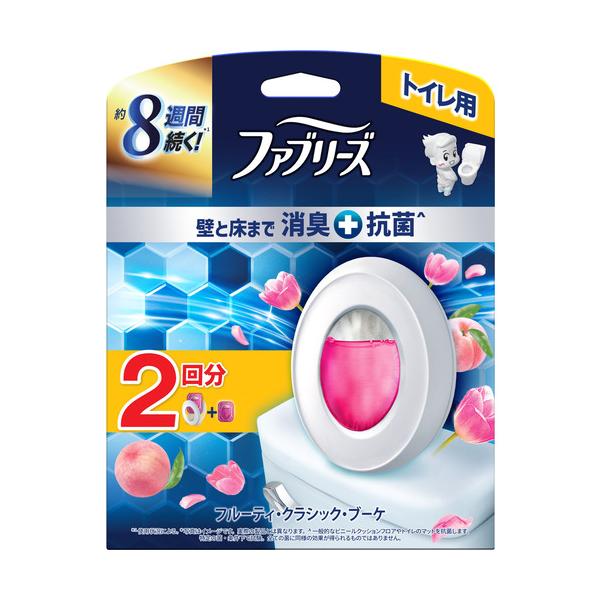 P&amp;G　ファブリーズトイレ用消臭剤プレミアムシリーズ+抗菌フルーティークラシックブーケ　本体+替　2個パック 861