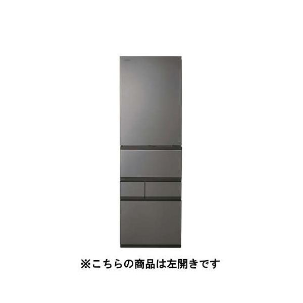 送料無料&一部地域は5000円引き！TOSHIBA 23年製 2ドア冷蔵庫 無料長期保証】東芝 冷蔵庫 452L 左開き 5ドア 幅60cm 奥行スリム 3段
