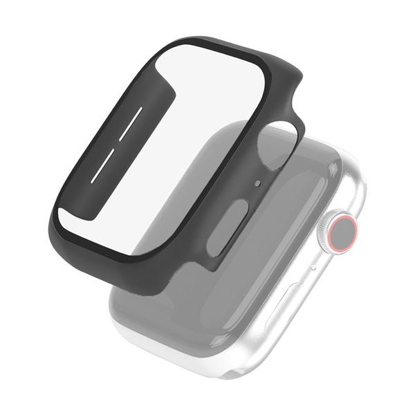 エレコム AW-40CSPCGBK Apple Watch 40mm フルカバーケース ガラス ブラック
