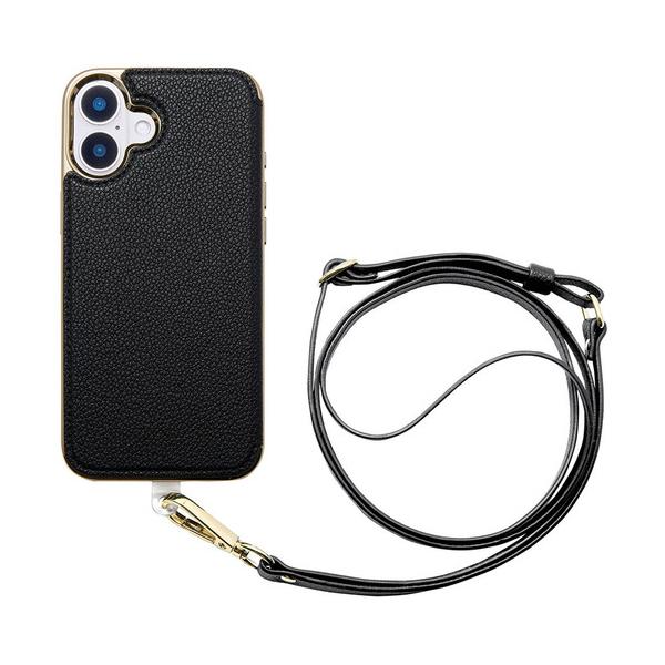 ユニケース Cross Body Case Duo for iPhone 16 Plus (black) UNI-CSIP24L-2CBBK