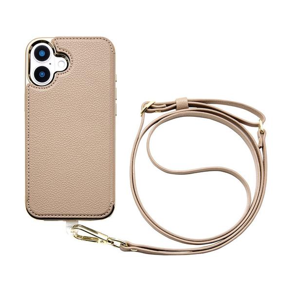 ユニケース Cross Body Case Duo for iPhone 16 Plus (greige) UNI-CSIP24L-2CBGG