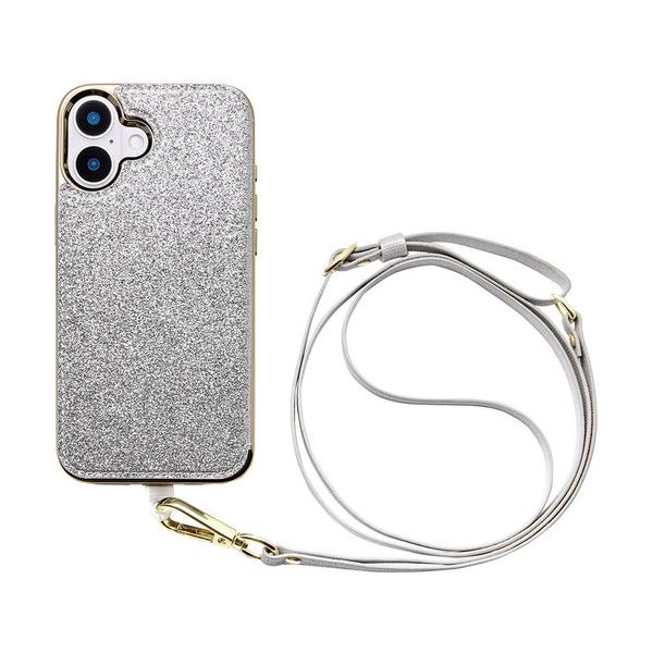 ユニケース Cross Body Case Duo for iPhone 16 Plus (shine silver) UNI-CSIP24L-2CBSS