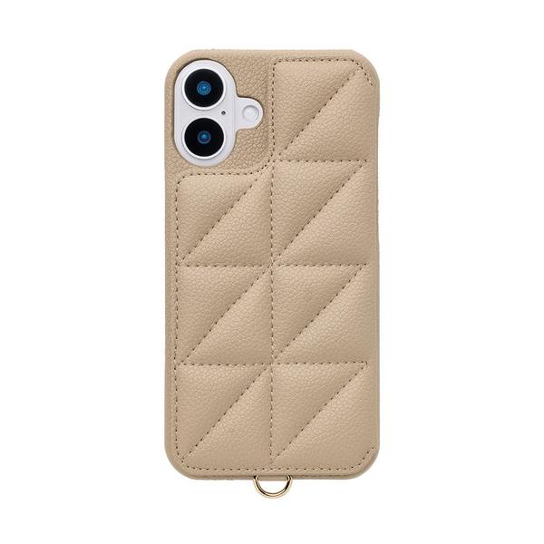 ユニケース Triangle Puffy Case for iPhone 16 Plus (beige) UNI-CSIP24L-2TPBE
