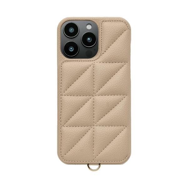 ユニケース Triangle Puffy Case for iPhone 16 Pro Max (beige) UNI-CSIP24LP-2TPBE