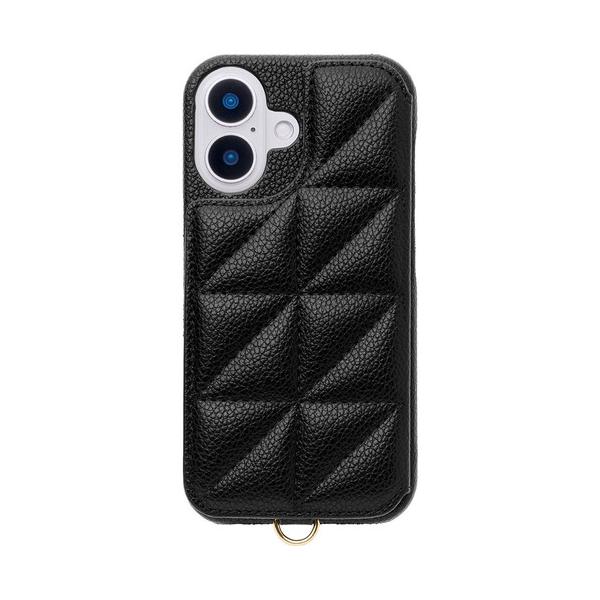 ユニケース Triangle Puffy Case for iPhone 16 (black) UNI-CSIP24M-2TPBK