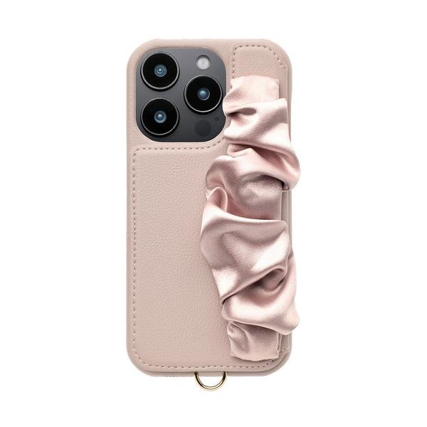 ユニケース Classy Scrunchie Case for iPhone 16 Pro (pink) UNI-CSIP24MP-2CSPK