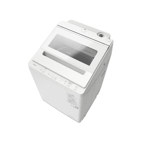 日立　全自動洗濯機　洗濯：8.0kg　幅60.8cm　ナイアガラビート洗浄　洗濯槽自動おそうじ　洗濯槽自動おそうじ　BW-V80M　W　ホワイト系 40