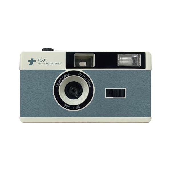 ナカバヤシ　CAM-F201BL　フィルムナカメラ　half　ハーフフレームカメラ　フラッシュ搭載　ハンドストラップ付　ブルー 315