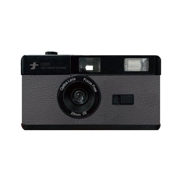 ナカバヤシ　CAM-F201DG　フィルムナカメラ　half　ハーフフレームカメラ　フラッシュ搭載　ハンドストラップ付　ダークグレー 315