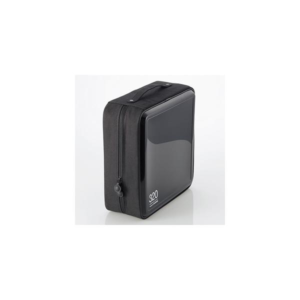 エレコム　ELECOM　CD/DVDファスナーケース「セミハード」(320枚収)　CCD-H320BK