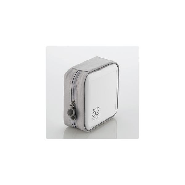 エレコム CCD-H52WH CD／DVDファスナーケース(52枚収納) ホワイト