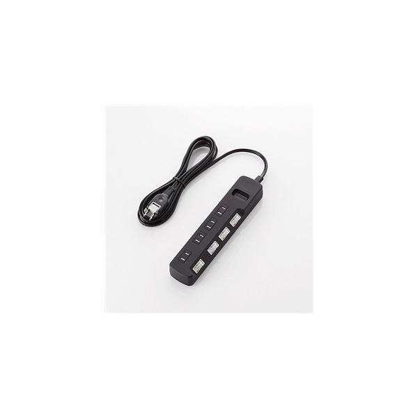 他サイト： エレコム T-K6A-2425BK ほこり防止シャッター付 雷ガードタップ 2.5mの商品画像