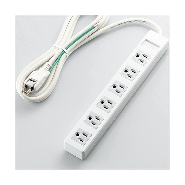 他サイト： エレコム T-T1B-3625WH 3ピンプラグ対応タップ(マグネット付)の商品画像